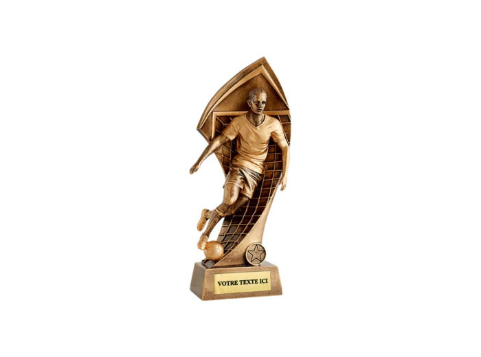 Trophee resine joueur foot 3d h.31cm