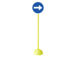 Panneau obligation de tourner a dr