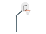 Panier de basket sur platine 3,05 m déport 1,20 m