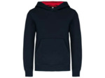 Sweatshirt capuche contrastée junior