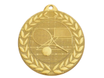 Medaille frappee fer tennis 50mm or
