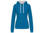 Sweatshirt capuche contrastée femme
