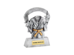 Trophee resine kimono argent h.16 cm
