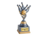 Trophee plastique bowling h 18 cm