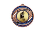 Medaille zamak diam50mm bronze/bleu