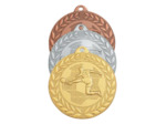Medaille frappee fer foot 50mm or