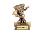 Trophee resine badminton h. 10 cm