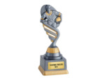 Trophee plastique rugby h 18 cm