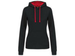 Sweatshirt capuche contrastée femme
