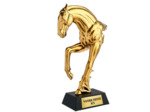 Trophee ceramique or hauteur 31 cm