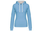 Sweatshirt capuche contrastée femme