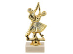 Trophee sujet plas or danse h 15 cm