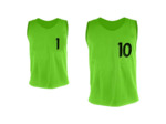 Lot de 10 chasubles numéro 1 à 10