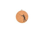Medaille en bois peche diametre 50