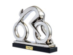 Trophee ceramique argent hauteur 25