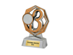 Trophee resine support eco argent/o