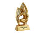 Trophee resine petanque femme h.15 cm