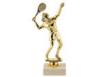Trophee sujet plas or tennis h 18cm