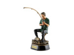 Resine pecheur h. 27 cm