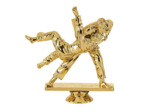 Sujet plastique or judo h. 13cm