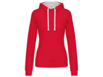 Sweatshirt capuche contrastée femme