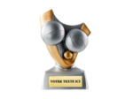 Trophee resine eco boule de petanqu h. 10cm