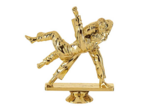 Sujet plastique or judo h. 13cm