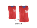 LOT DE 5 CHASUBLES NUMÉROTÉES DE 16 A 20