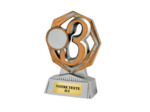 Trophee resine support eco argent/o