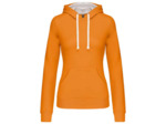 Sweatshirt capuche contrastée femme