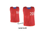 Lot de 5 chasubles numérotées de 16 a 20