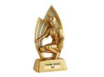 Trophee resine petanque femme h.20 cm