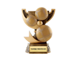 Trophee resine boule de petanque h.15 cm