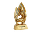 Trophee resine petanque femme h.18 cm