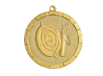 Medaille frappee fer tir arc 50mm