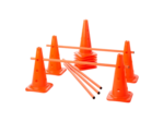 LOT DE 10 CONES 12 TROUS 40 CM ET 5