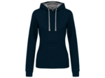 Sweatshirt capuche contrastée femme