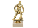 Trop sujet plas or football h 13cm