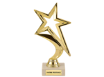 Trophee plastique etoile or 19cm