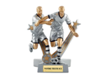 Trophee resine joueur foot double h.21 cm