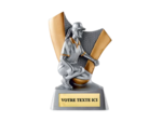 Trophee resine petanque femme h.10 cm