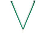Ruban medaille vert/blanc fin 80x1cm