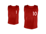 Lot de 10 chasubles numéro 1 à 10