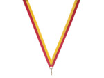 Ruban medaille rouge/jaune fin 80x1cm