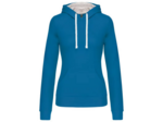 Sweatshirt capuche contrastée femme