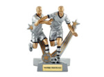 Trophee resine joueur foot double h.21 cm
