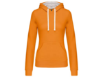 Sweatshirt capuche contrastée femme