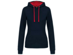 Sweatshirt capuche contrastée femme