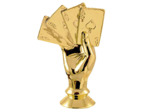 Sujet plastique or carte h. 8cm