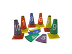 Lot de 10 caches cônes numerotes